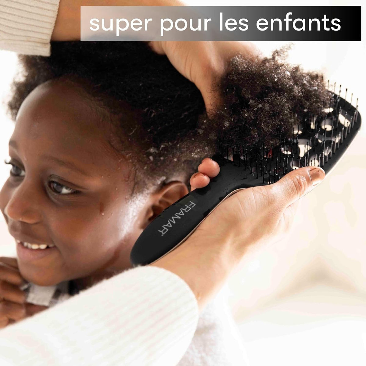 Brosse Démêlante Cheveux Bouclés Cheveux Bouclés, Démêlante, Noir