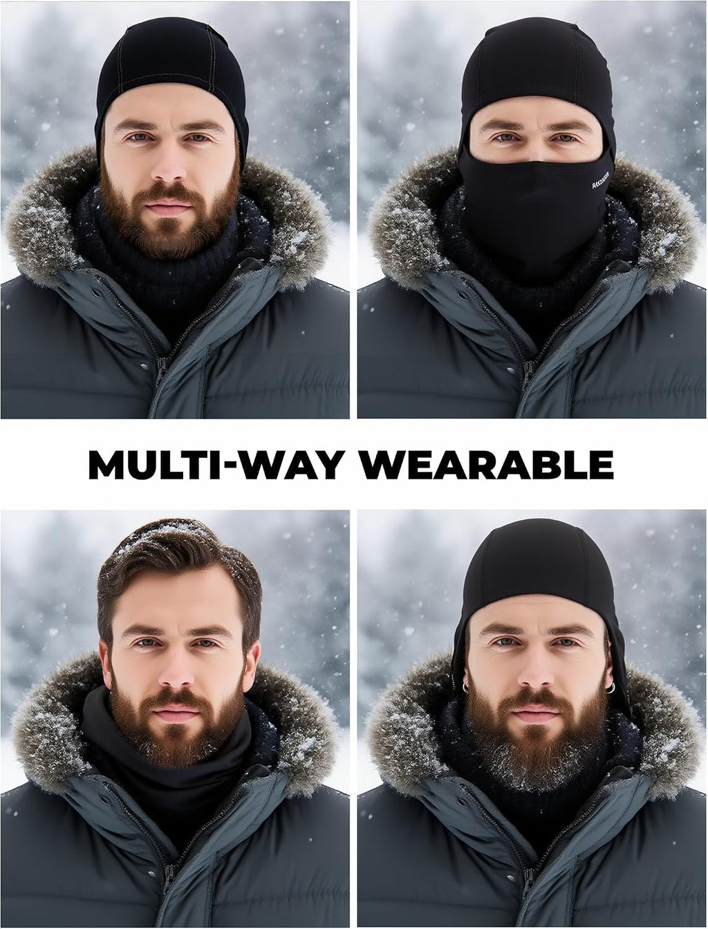 Cagoule Moto Polaire Balaclava Hiver Tour De Cou Homme Femme Coupe-Vent Respirant Thermique Motif/Filtre Masque Pour Vélo Ski Running Snowboard Chaud Sous Casque 9 Couleurs