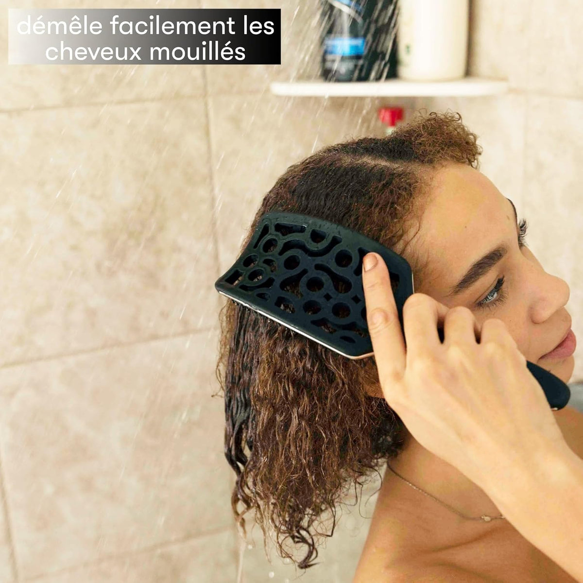 Brosse Démêlante Cheveux Bouclés Cheveux Bouclés, Démêlante, Noir