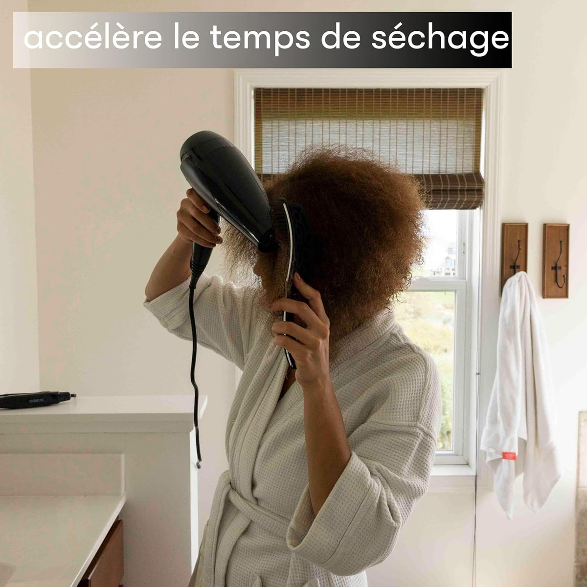 Brosse Démêlante Cheveux Bouclés Cheveux Bouclés, Démêlante, Noir